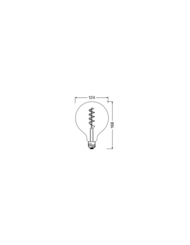 ŻARÓWKA LED 1906 VINTAGE LED SMOKE GLOB125 FIL 5W/818 140LM E27 