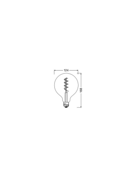 ŻARÓWKA LED 1906 VINTAGE LED SMOKE GLOB125 FIL 5W/818 140LM E27 