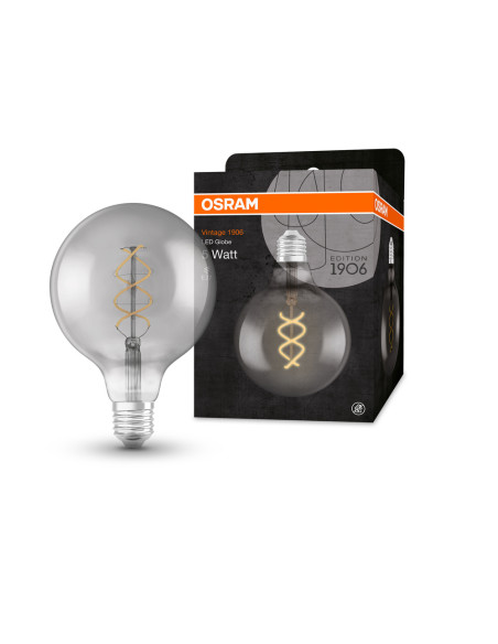 ŻARÓWKA LED 1906 VINTAGE LED SMOKE GLOB125 FIL 5W/818 140LM E27 