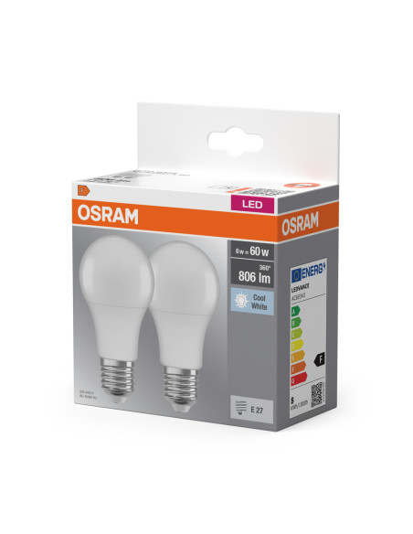  ŻARÓWKA LED  2-PAK LED BASE CLA60 8,5W 4000K neutralna biała E27 FR FS2 