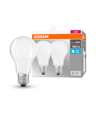  ŻARÓWKA LED  2-PAK LED BASE CLA60 8,5W 4000K neutralna biała E27 FR FS2 