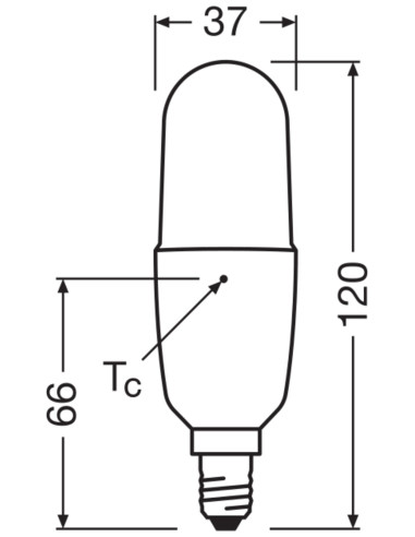 ŻARÓWKA LED STICK 75 10W 2700K ciepła biała  1050LM FR E14 