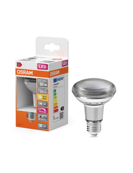 ŻARÓWKA LED SUPERSTAR R63 60 DIM 4.9W/2700K 36° 345LM GL E27 