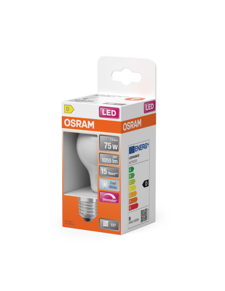 ŻARÓWKA LED SUPERSTAR RF CLA75 DIM 7,5W 4000K neutralna biała  1055LM FIL FR GL E27 