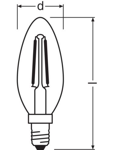 ŻARÓWKA LED SUPERSTAR RF CLB25 DIM 2,8W 2700K ciepła biała E14 FIL 250LM 