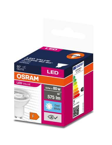 ŻARÓWKA LED LVPAR16 80 6,9W 4000K neutralna biała  575LM 60° GU10 EUE 