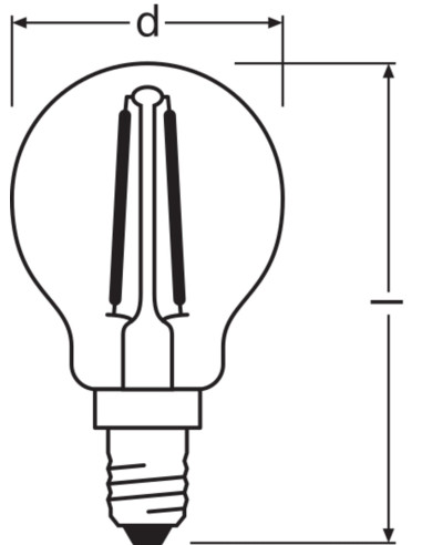 ŻARÓWKA LED SUPERSTAR RF CLP25 DIM 2,8W 2700K ciepła biała  E14 FIL 230LM 