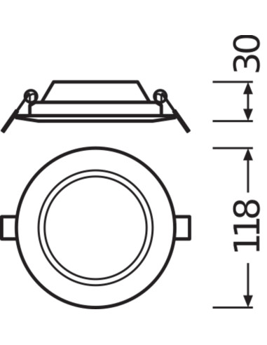 DOWNLIGHT DL SLIM DN105 6W/4000K WT IP20 