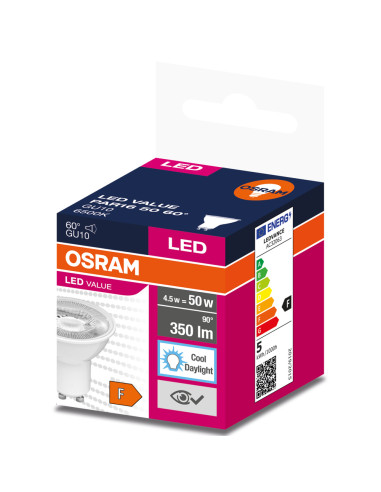 ŻARÓWKA LED LVPAR16 50 4.5W 6500K zimna biała  350LM 60° GU10 EUE 