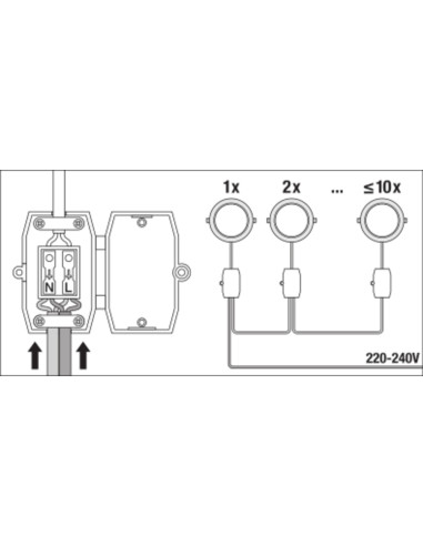 DOWNLIGHT DL SLIM SQ105 6W/3000K WT IP20 