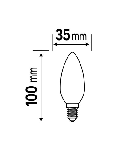 ŻARÓWKA LED SUPERSTAR CLB40 DIM FR 4,9W 2700K ciepła biała  E14 PLASTIC 
