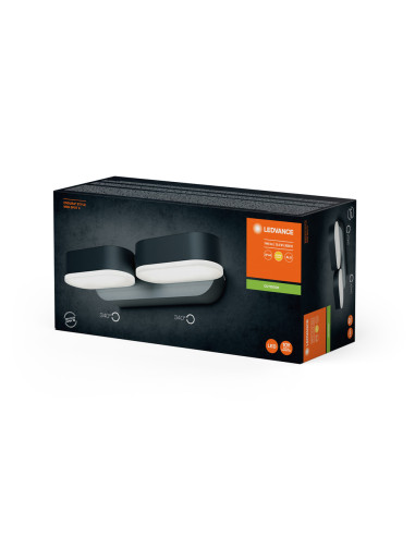 KINKIET ZEWNĘTRZNY ENDURA STYLE MINI SPOT II 13W 3000K 630LM IP44 DARK GRAY 