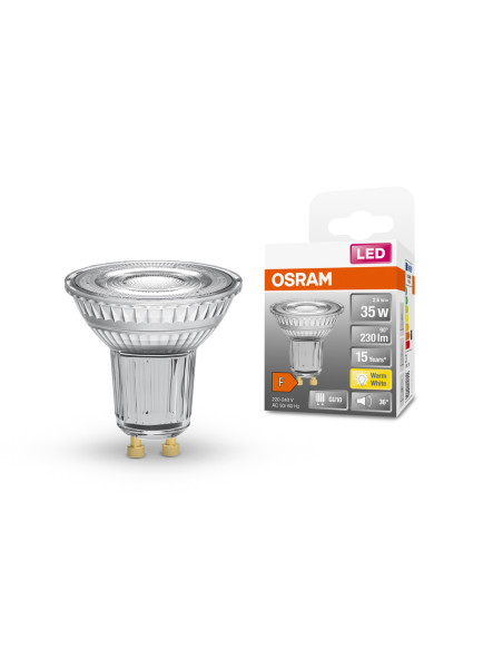 ŻARÓWKA LED STAR PAR16 35 36 2,3W 2700K ciepła biała  230LM GU10 GLASS 