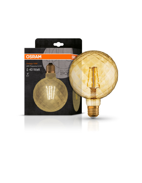 ŻARÓWKA LED 1906 VINTAGE LED PINECONE GOLD 4,5W/825 FIL 470LM E27 