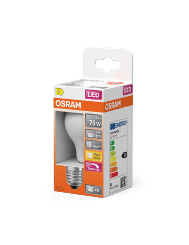 ŻARÓWKA LED SUPERSTAR RF CLA75 DIM 7,5W 2700K ciepła biała  1055LM GL FR E27 