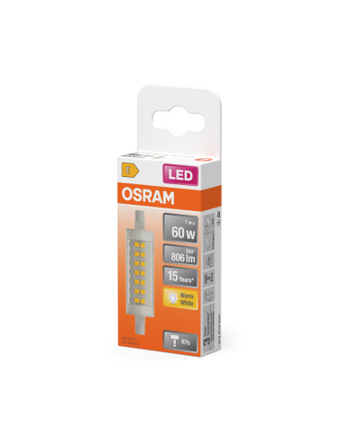 ŻARÓWKA LED SLIM LINE 78 60 7W 2700K ciepła biała  806LM T20 R7S 