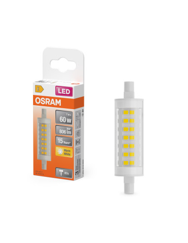 ŻARÓWKA LED SLIM LINE 78 60 7W 2700K ciepła biała  806LM T20 R7S 