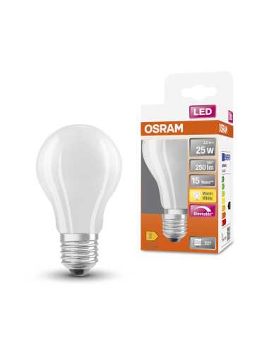 ŻARÓWKA LED SUPERSTAR RF CLA25 DIM 2,2W 2700K ciepła biała  250LM GL FR E27 