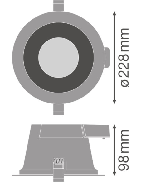 DOWNLIGHT DL COMFORT DN205 20W/3CCT 60DEG WT UGR19 