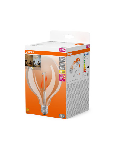 ŻARÓWKA LED SUPERSTAR PLUS RF G125 60 7W 2700K ciepła biała  GLOW DIM 806LM FIL E27 