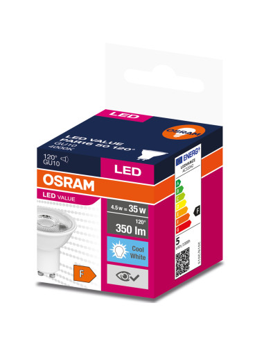 ŻARÓWKA LED LVPAR16 50 5W 4000K neutralna biała  350LM 120° GU10 EUE 