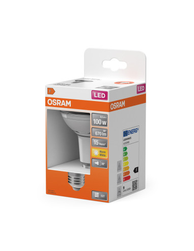 ŻARÓWKA LED STAR R80 100 9,1W 2700K ciepła biała  670LM GL E27 