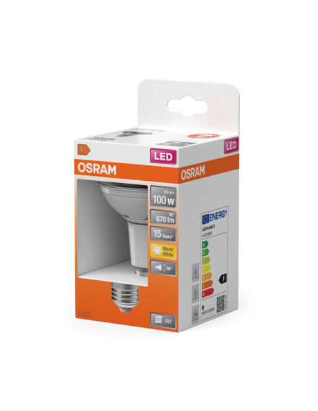 ŻARÓWKA LED STAR R80 100 9,1W 2700K ciepła biała  670LM GL E27 