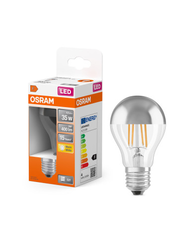 ŻARÓWKA LED STAR RF CLA35 MIRROR SILVER 4W 2700K ciepła biała  E27 FIL 400LM 