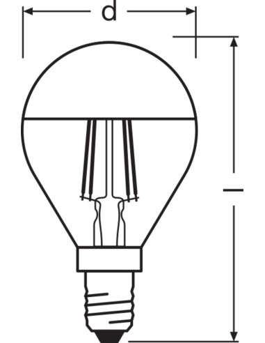 ŻARÓWKA LED STAR RF CLP34 CL MIRROR GOLD 4W 2700K ciepła biała  E14 FIL 420LM 