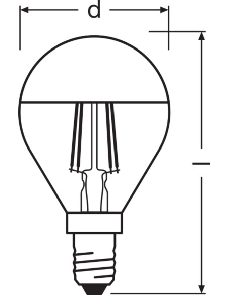 ŻARÓWKA LED STAR RF CLP34 CL MIRROR GOLD 4W 2700K ciepła biała  E14 FIL 420LM 