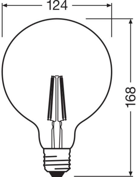 ŻARÓWKA LED 1906 VINTAGE LED GOLD GLOB125 3W/2400K 200LM E27 