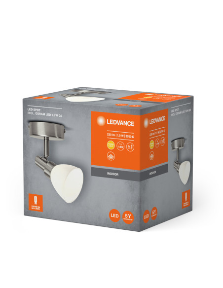 OPRAWA LED SPOT G9 1X2W 2700K ciepła biała  SUFITOWA