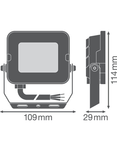 NAŚWIETLACZ FLOOD COMPACT V 10W/3000K SYM 900LM WT IP65 