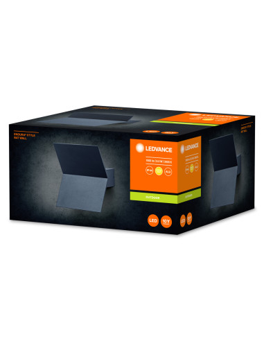 KINKIET ZEWNĘTRZNY ENDURA STYLE BAT WALL 9,5W 580LM DARK GRAY 