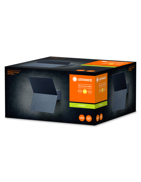 KINKIET ZEWNĘTRZNY ENDURA STYLE BAT WALL 9,5W 580LM DARK GRAY 