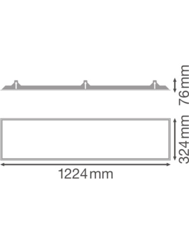 PANEL 1200X300 RECESSED MOUNT FRAME 