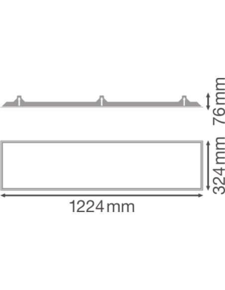 PANEL 1200X300 RECESSED MOUNT FRAME 