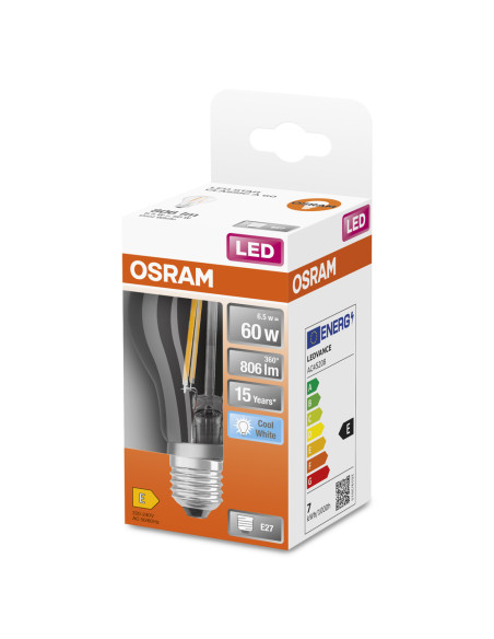 ŻARÓWKA LED STAR RF CLA60 6,5W 4000K neutralna biała  806LM FIL E27 