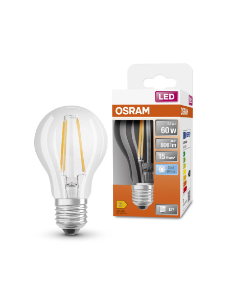 ŻARÓWKA LED STAR RF CLA60 6,5W 4000K neutralna biała  806LM FIL E27 