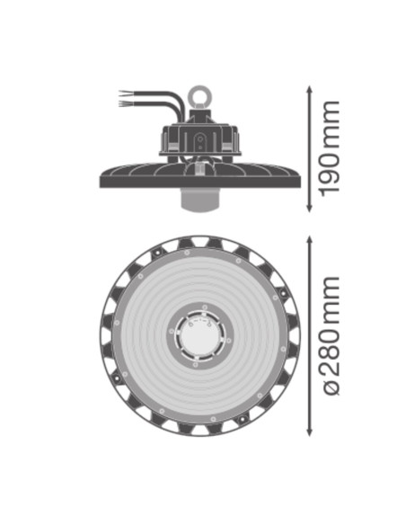 OPRAWA HIGH BAY SENSOR 87W/4000K 110DEG 13000LM IP65 