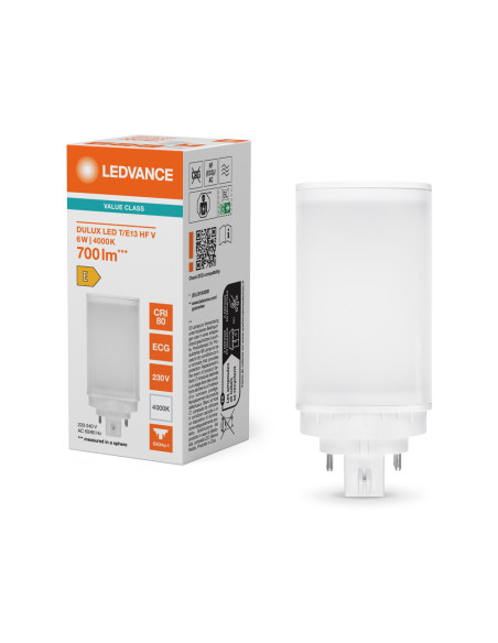 ŚWIETLÓWKA LED V DULUX LED TE13 HF 6W 4000K neutralna biała  GX24Q-1 700LM 