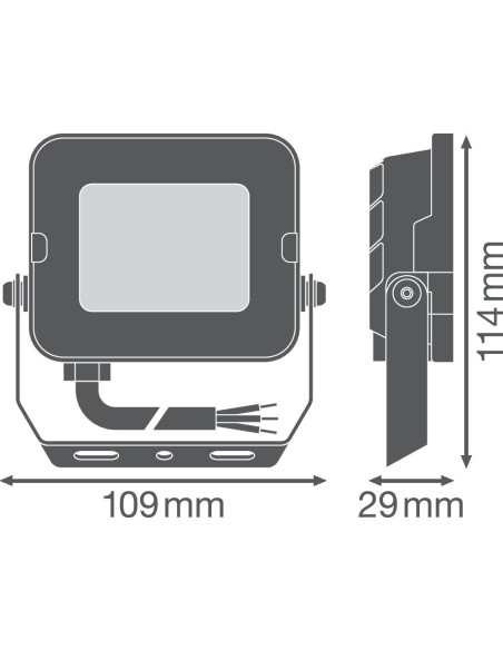NAŚWIETLACZ FLOOD COMPACT V 10W/3000K SYM 900LM BK IP65 