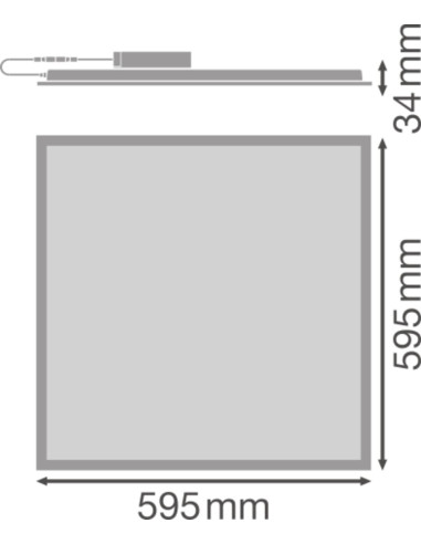 VALUE PANEL COMPACT DALI 600 33W/6500K 3630LM H50 