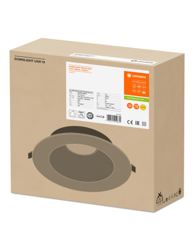 DOWNLIGHT PFM DALI DN195 21W 3000K ciepła biała  WT UGR19 