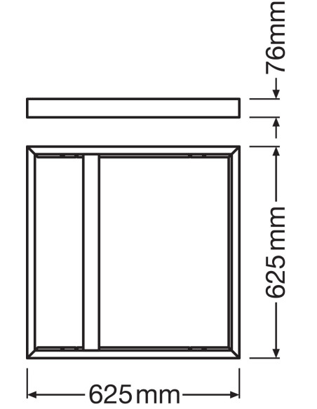 RAMKA DO PANELI LED 625 SURFACE MOUNT KIT H75 