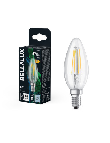 Żarówka LED CLB40 FIL 4W 4000K 470LM 230V E14 BELLALUX