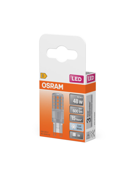 ŻARÓWKA LED STAR PIN50 CL 4,5W 4000K neutralna biała  600LM 230V G9 