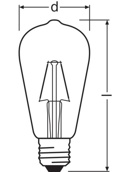 ŻARÓWKA LED LEDISON25 CL 3W 2700K ciepła biała  250LM FIL E27 