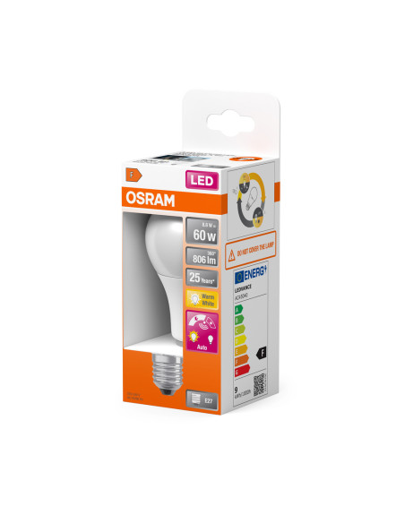 ŻARÓWKA LED STAR CLA60 DAYLIGHT SENSOR FR 8,8W 2700K ciepła biała  806LM E27 