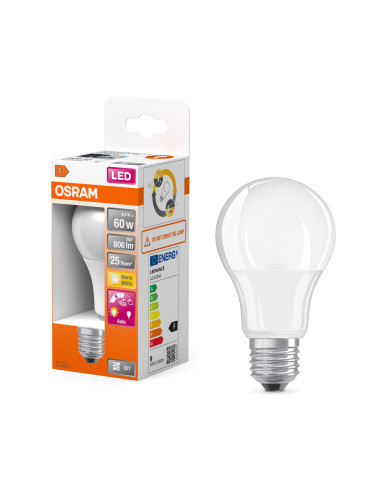 ŻARÓWKA LED STAR CLA60 DAYLIGHT SENSOR FR 8,8W 2700K ciepła biała  806LM E27 